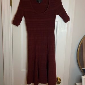 midi flare sweater dress